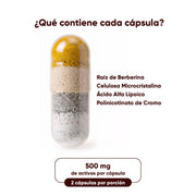 Berberina + Cromo 120 cápsulas