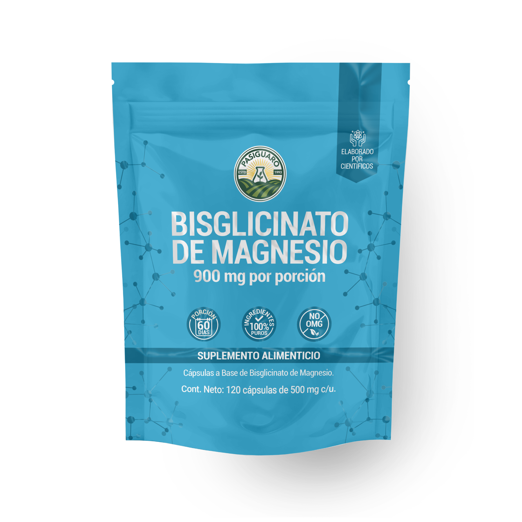 Bisglicinato de Magnesio 120 cápsulas de 500mg