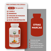 Canela + Berberina + Vinagre de Manzana 60 caps de 700mg