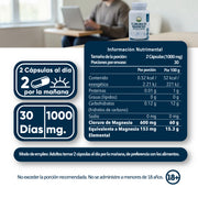 Cloruro De Magnesio 60 Cápsulas 500 Mg