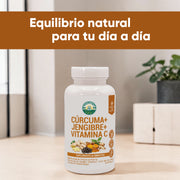 Curcuma, Jengibre y Vitamina C 60 tablestas de 600mg