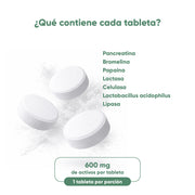 Enzimas Digestivas Complex 30 Tabletas 600 Mg