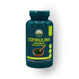 Espirulina Orgánica 60 Tabletas 600 Mg