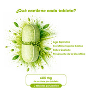 Espirulina Orgánica 60 Tabletas 600 Mg
