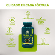Espirulina Orgánica 60 Tabletas 600 Mg
