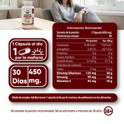 Ginseng Siberiano Complex  30 Cápsulas 450 Mg