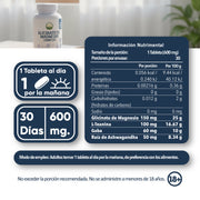 Glicinato De Magnesio Complex 60 Tabletas 500 Mg