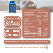 Glutatión Complex  60 Cápsulas 400 mg