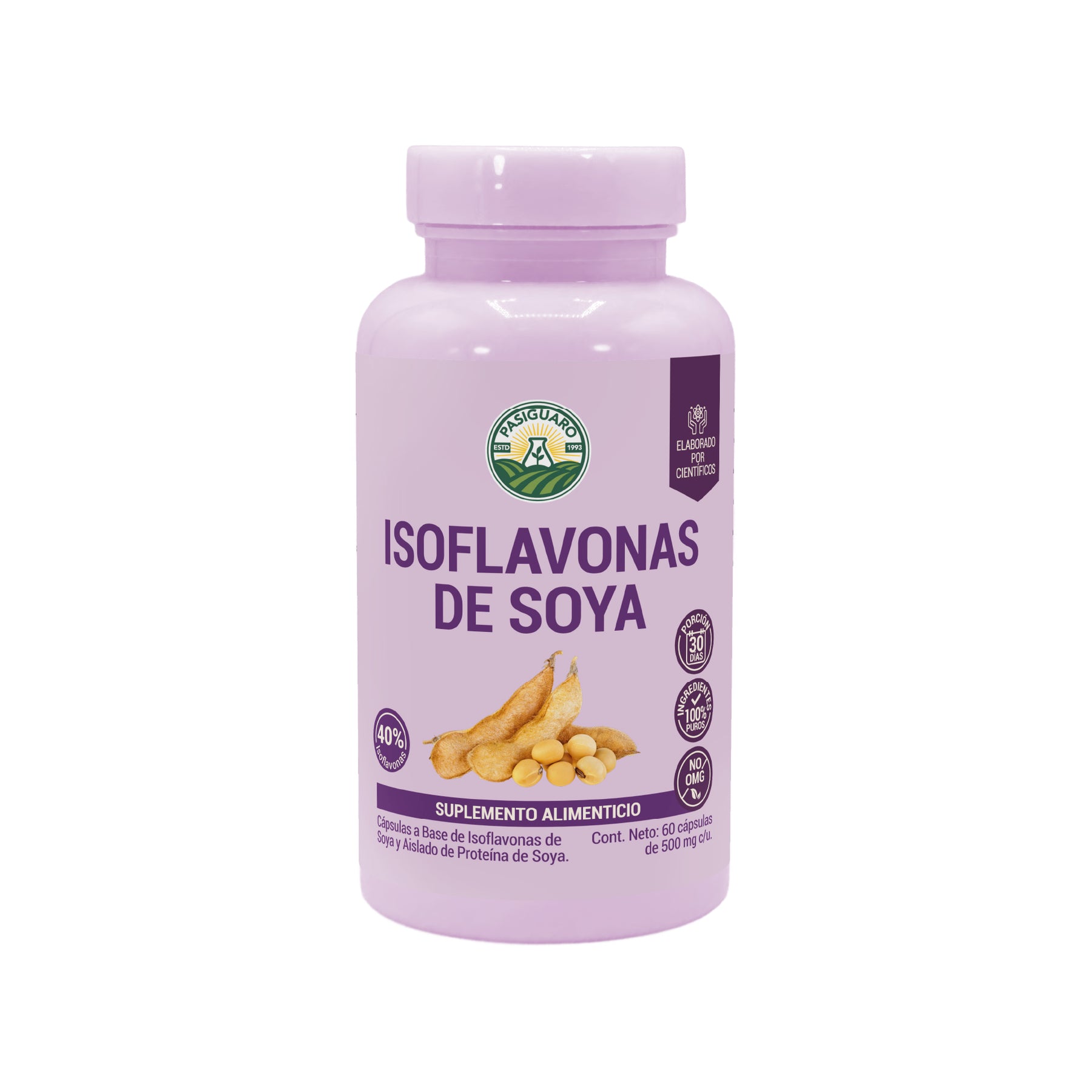 Isoflavonas de soya 60 capsulas de 500mg