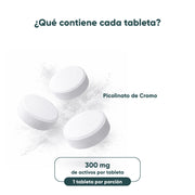 Picolinato de Cromo 30 tabletas de 300mg