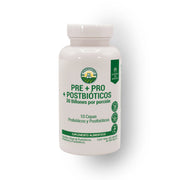 Pre + Pro + Postbióticos  60 Cápsulas 500 Mg