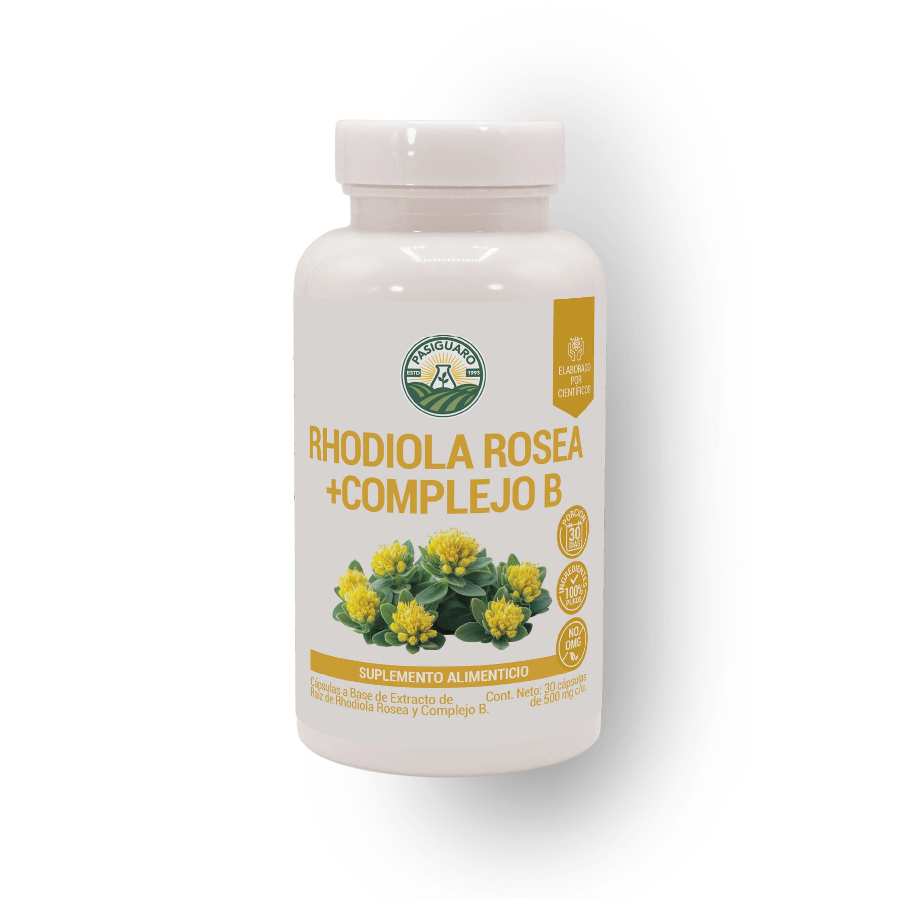Rhodiola Rosea + Complejo B 60 Cápsulas 525 Mg