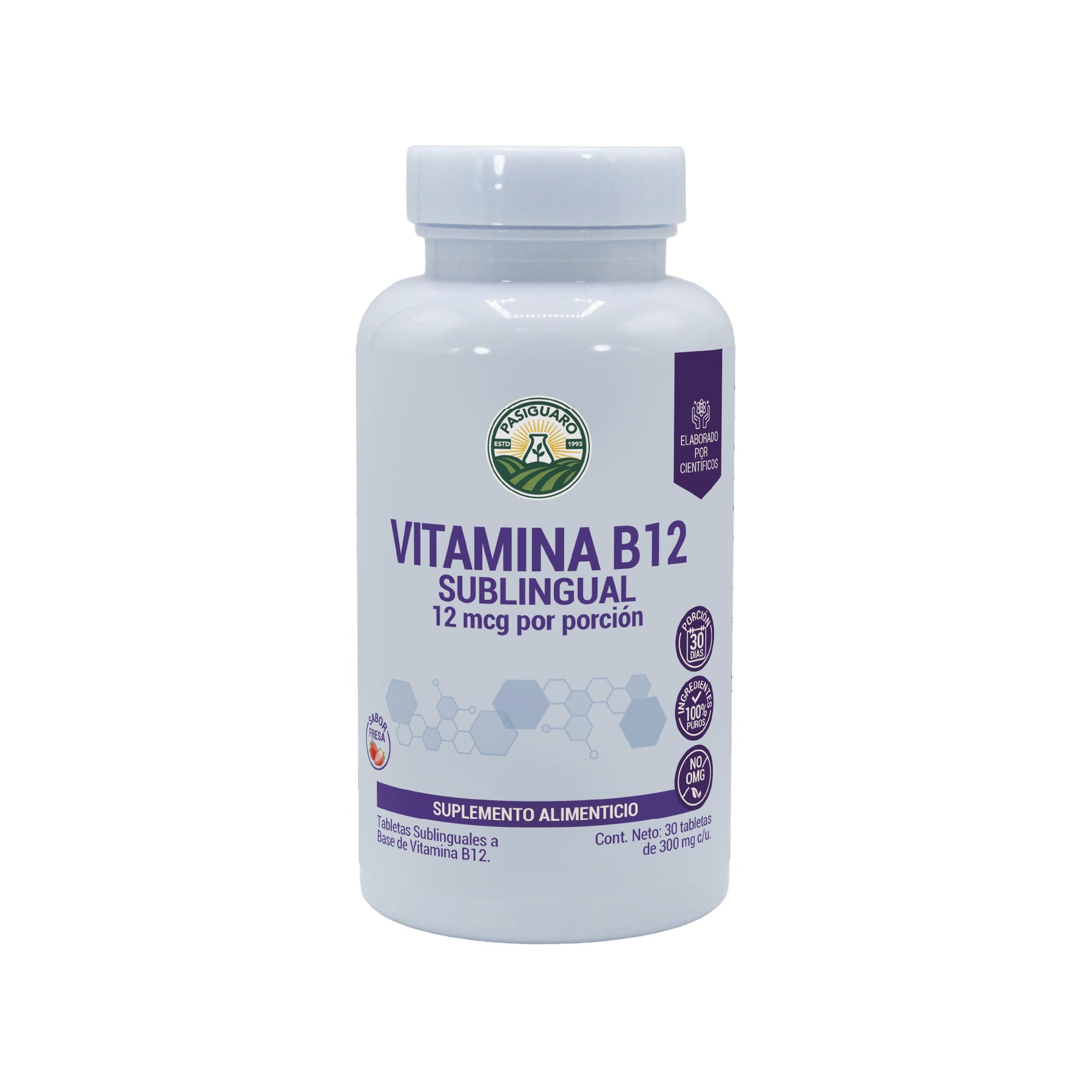 Vitamina B12 30 Tabletas de 300 mg