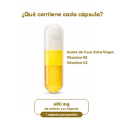 Vitamina D3+K2 30 Cápsulas 600 Mg