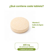 Zinc + Vitamina C 30 Tabletas de 600mg