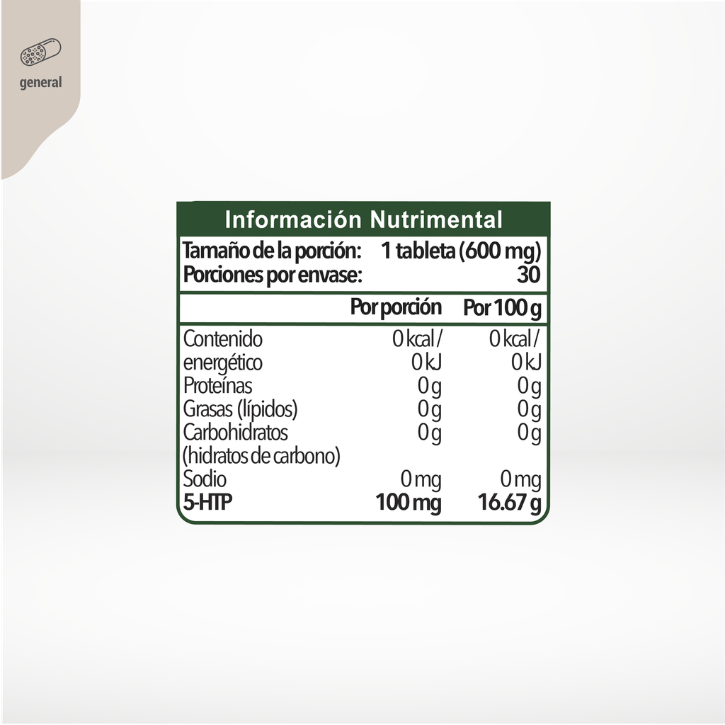 5 HTP EC 30 tabletas de 600 mg