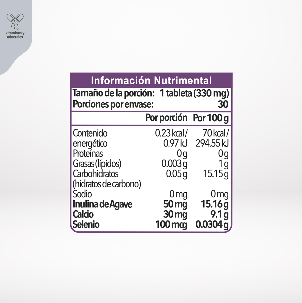 SELENIO 100 TABLETAS DE 330 MG