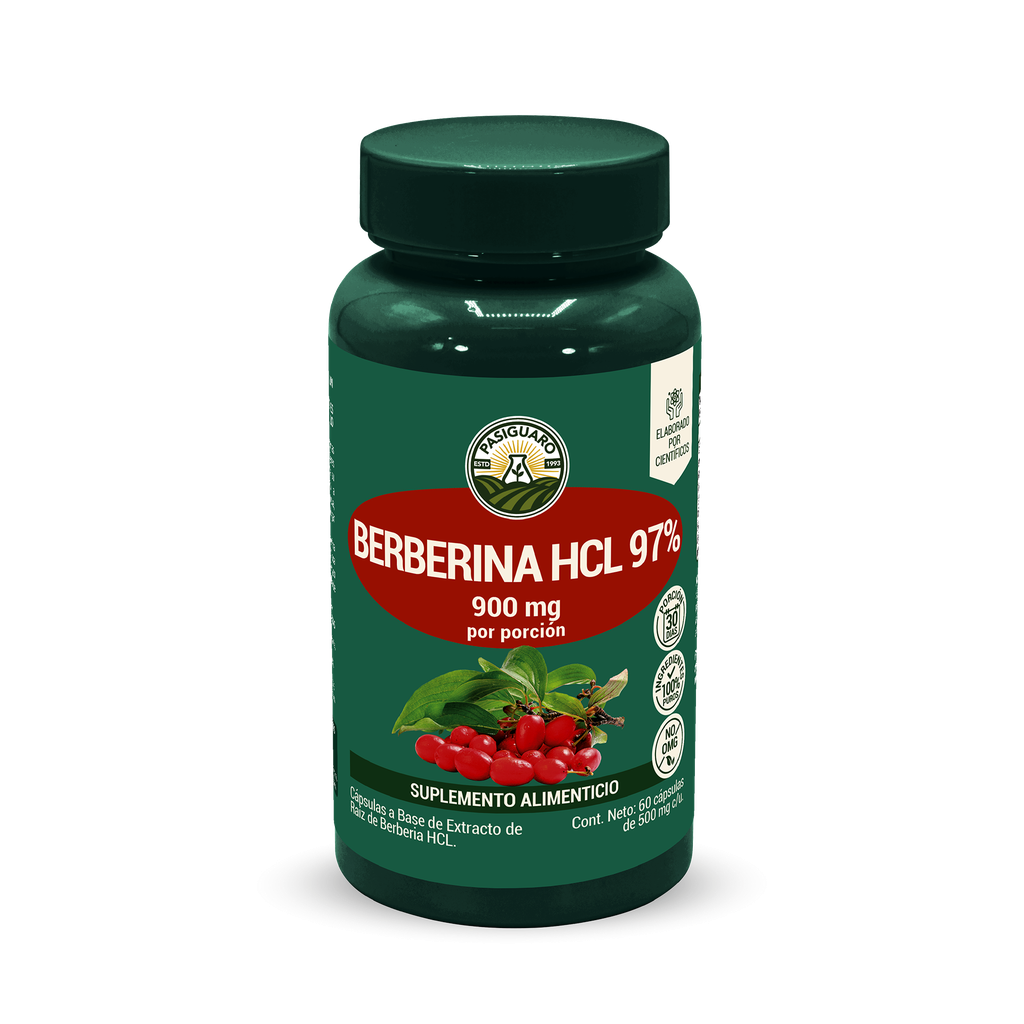 Berberina Hcl 97% 60 Cápsulas de 500 mg