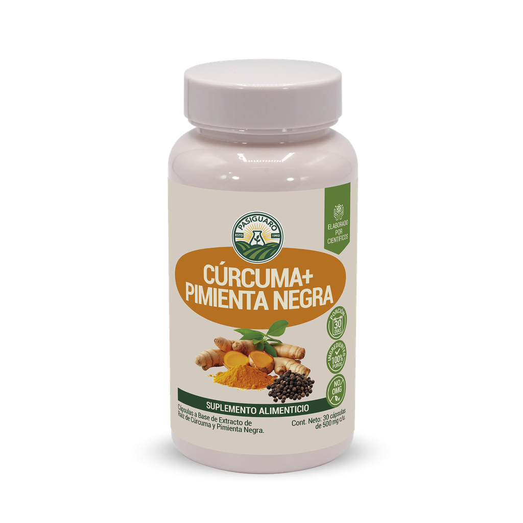 Cúrcuma + Pimienta Negra 30 Cápsulas de 500 mg