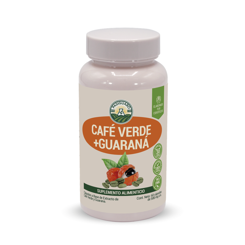 [15-113] Café Verde + Guaraná 60 caps de 500 mg