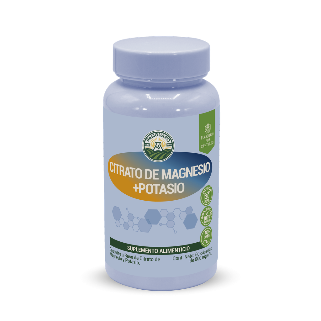 [15-121] Citrato de magnesio + Potasio 60 cápsulas 500 mg
